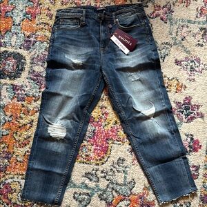 Vigoss Blue Relaxed Distressed Jeans